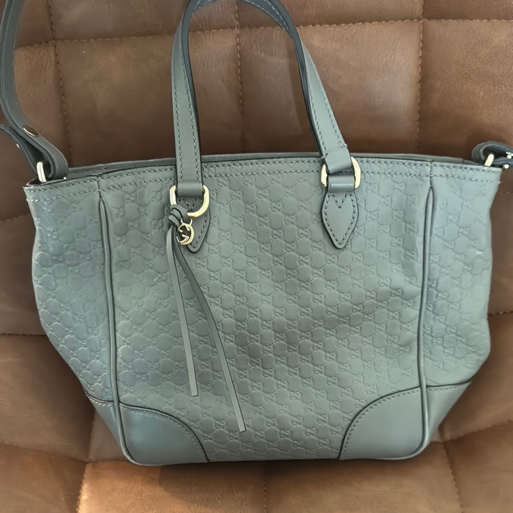 Gucci Embossed Leather Mini Tote with Removable Crossbody Strap